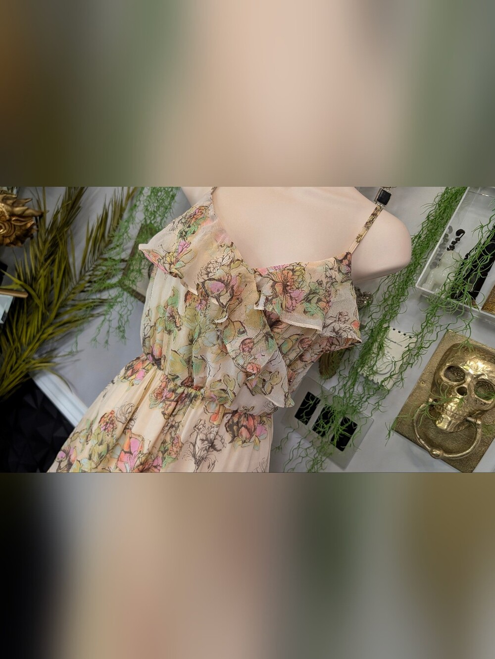 Miss Selfridge Floral Ruffle Blouson Dress sz2